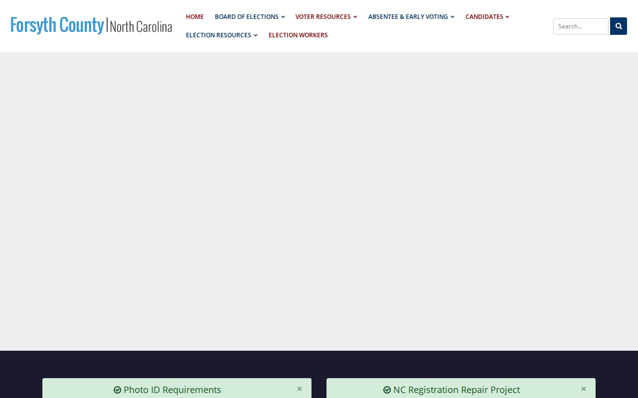 Forsyth elections office page for Clemmons voter registration services