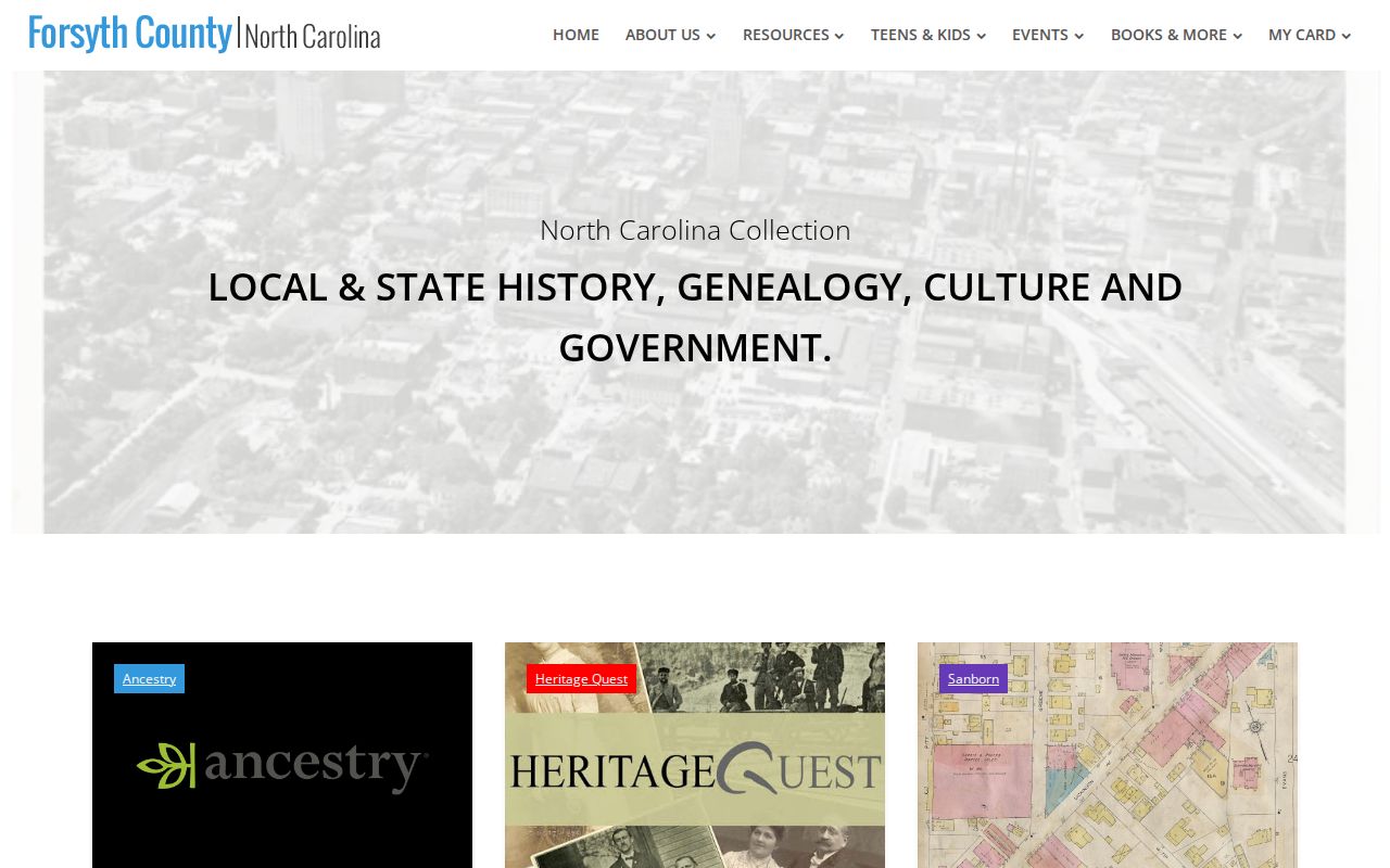Clemmons people directories source for Forsyth library genealogy and newspaper collections