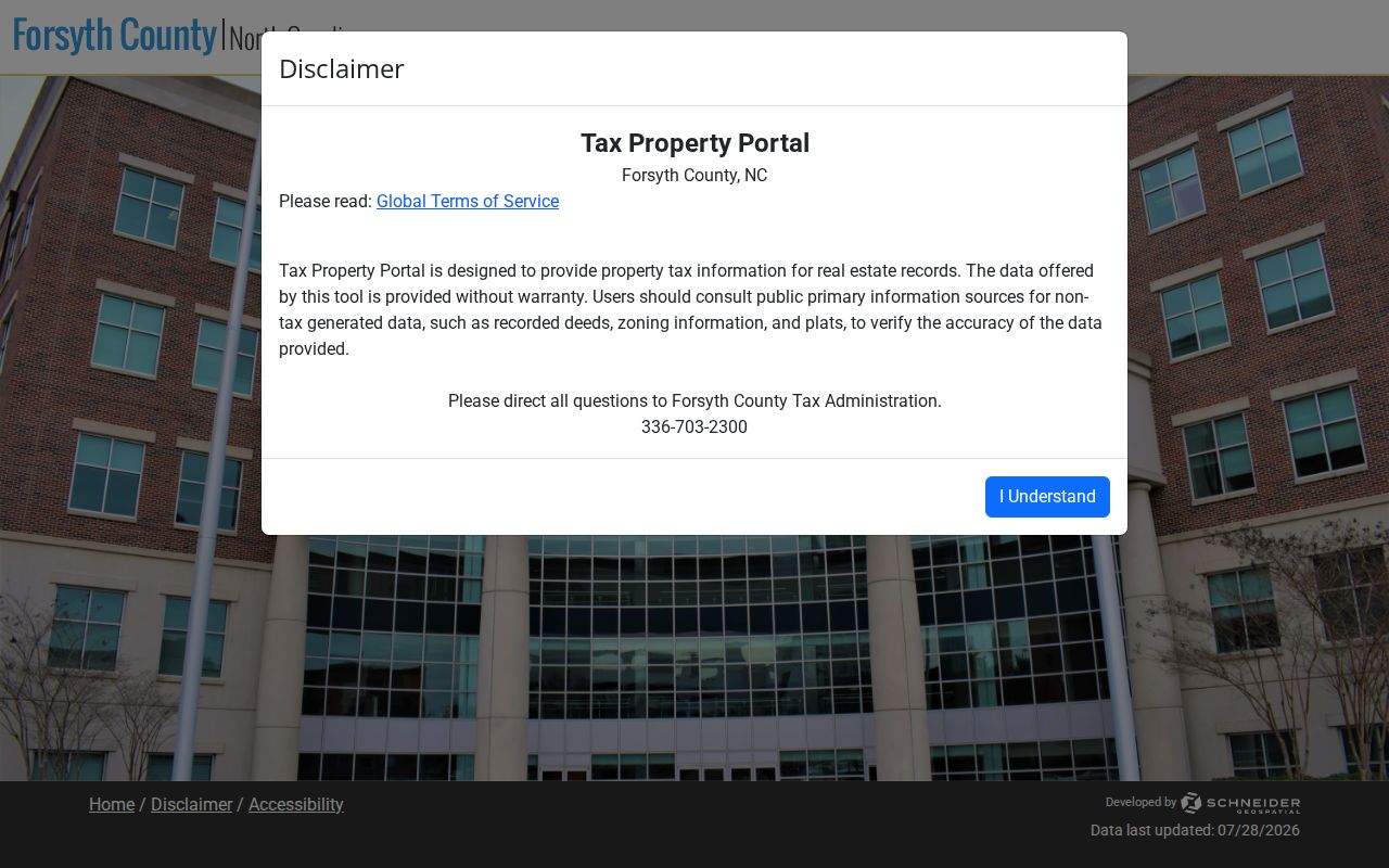 Clemmons people search using the Forsyth property records portal