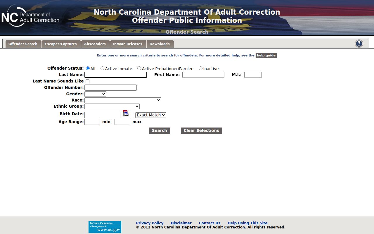 Clemmons people search with the North Carolina offender locator