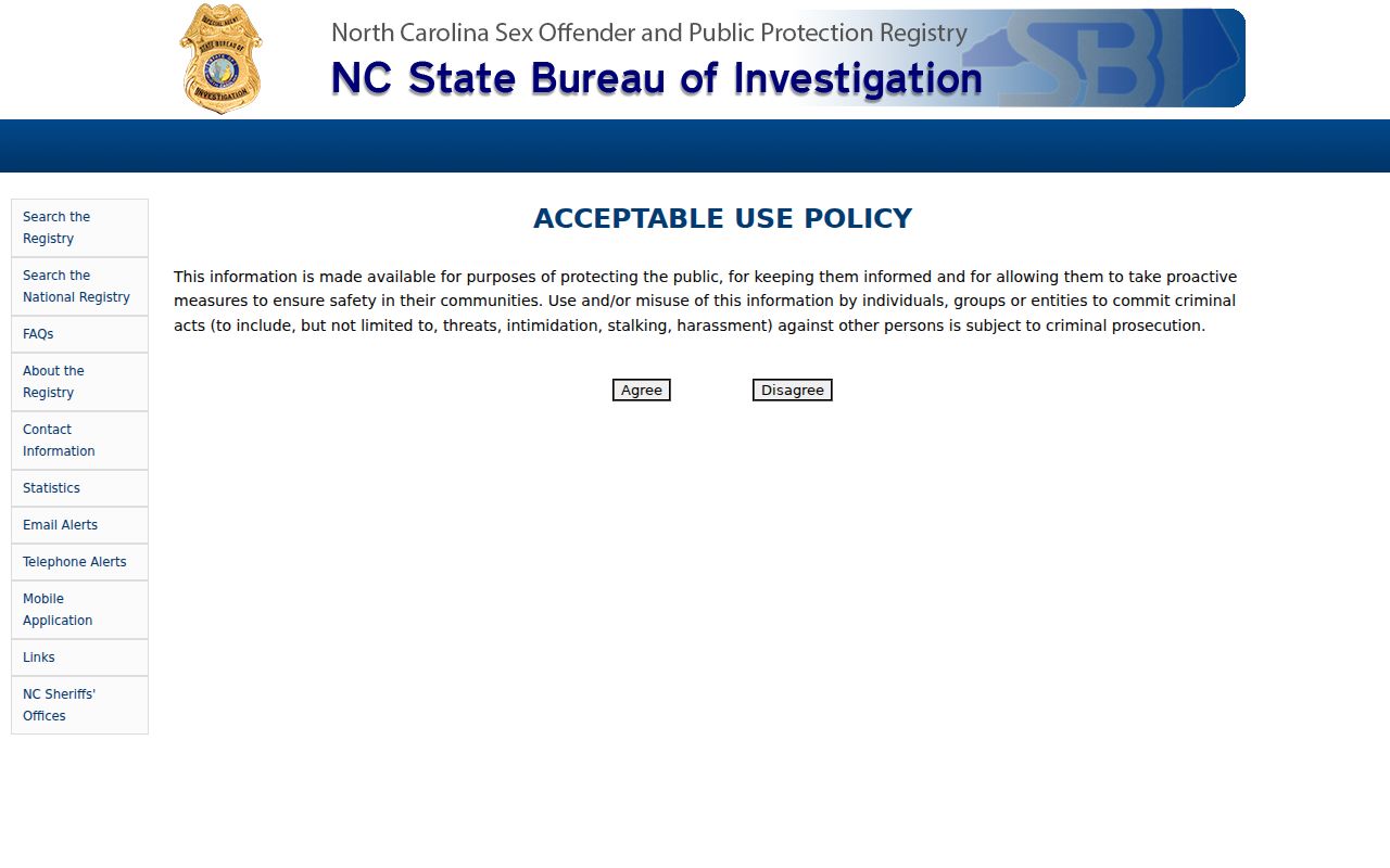 Clemmons open records access through the North Carolina offender registry